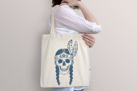 Skull svg, tribal svg, native american indian, boho svg SVG Digital Rainbow Shop 