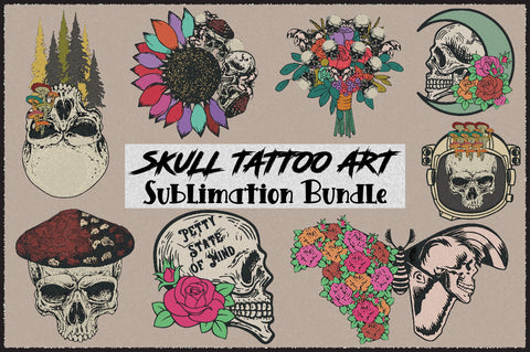 Skull Tattoo Art Sublimation Bundle Sublimation Jagonath Roy 