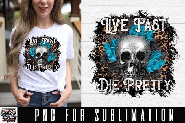 Skull teal sublimation PNG Sublimation Good Life Graphics By Jessica 