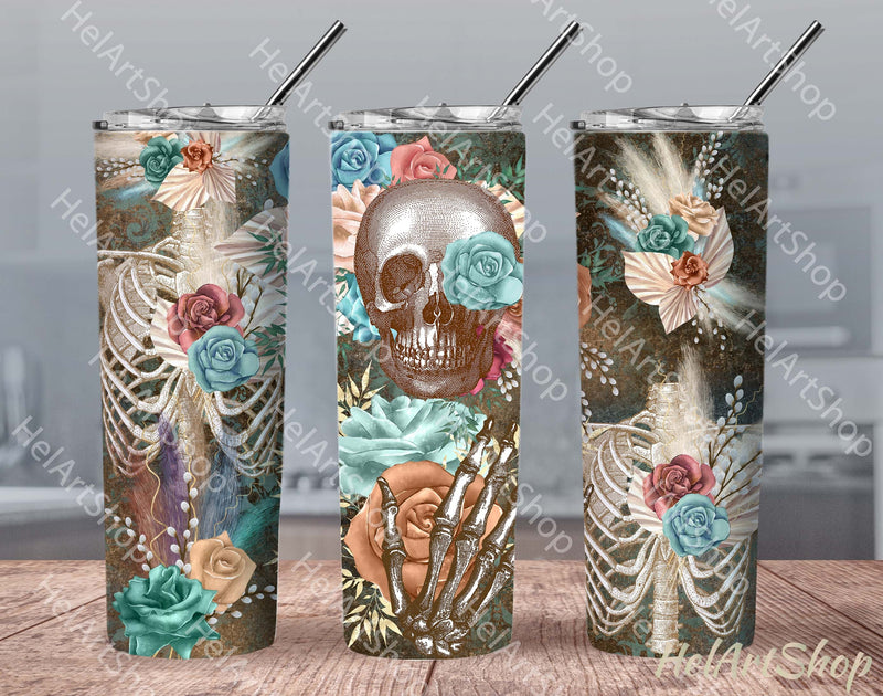 Skull Tumbler PNG | Boho Sublimation Sublimation _HelArtShop_ 