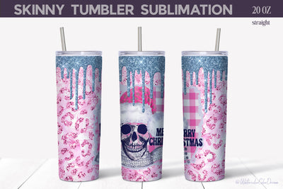 Skull Tumbler Wrap | Christmas Tumbler Sublimation Sublimation WatercolorColorDream 