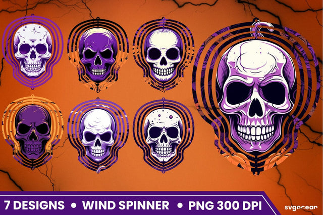 Skull Wind Spinner | Halloween Sublimation SVG SvgOcean 
