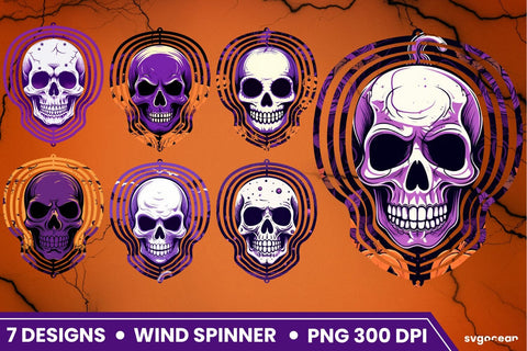 Skull Wind Spinner | Halloween Sublimation SVG SvgOcean 