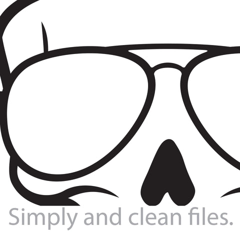 Skull with aviator sunglasses and bandana SVG TribaliumArtSF 