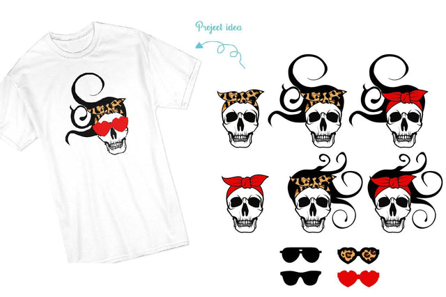 Skull With Bandana Bundle Svg File SVG Sintegra 