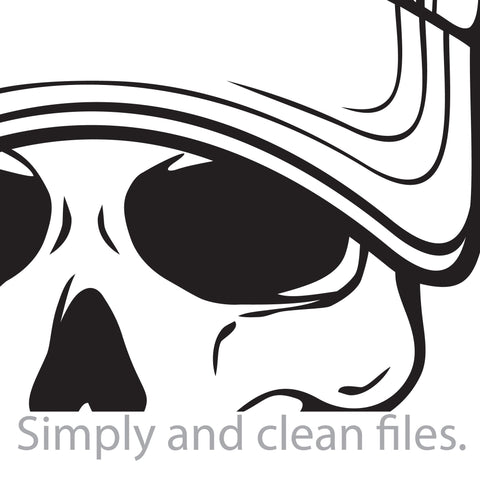 Skull with baseball cap SVG TribaliumArtSF 