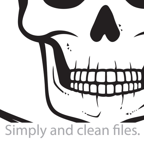 Skull with crossed bones (pirate symbol) SVG TribaliumArtSF 