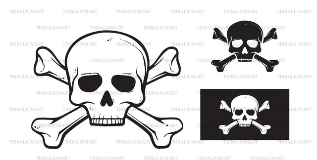 Skull with crossed bones SVG TribaliumArtSF 