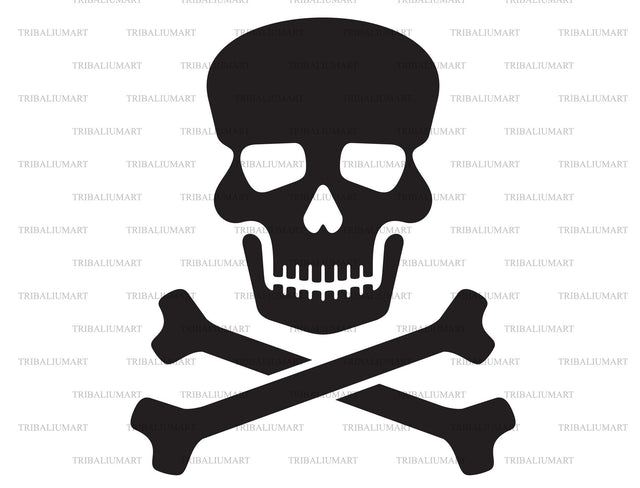 Skull with crossed bones SVG TribaliumArtSF 