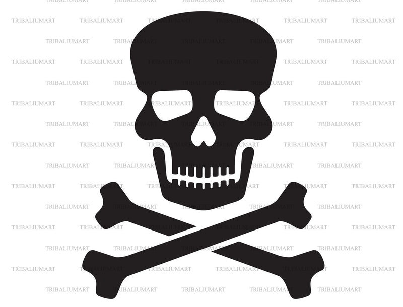 Skull with crossed bones SVG TribaliumArtSF 