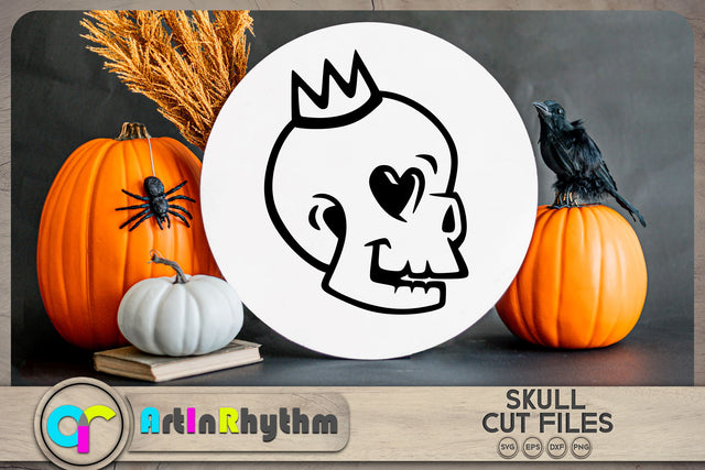 Skull with crown SVG SVG Artinrhythm shop 