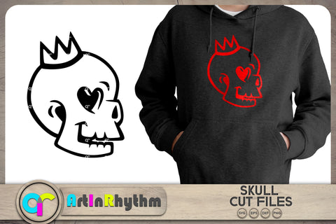 Skull with crown SVG SVG Artinrhythm shop 