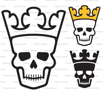 Skull with crown SVG TribaliumArtSF 