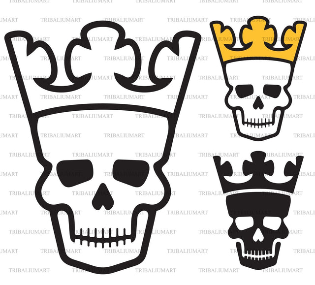Skull with crown SVG TribaliumArtSF 
