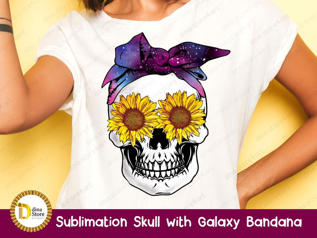 Skull with Galaxy Bandana Sublimation Dina.store4art 