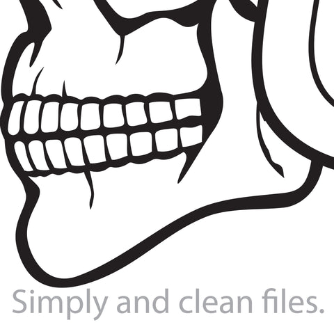 Skull with motorcycle helmet SVG TribaliumArtSF 