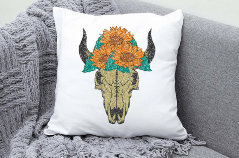 Skull with Sunflower Sublimation Sublimation Jagonath Roy 