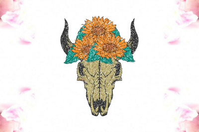 Skull with Sunflower Sublimation Sublimation Jagonath Roy 