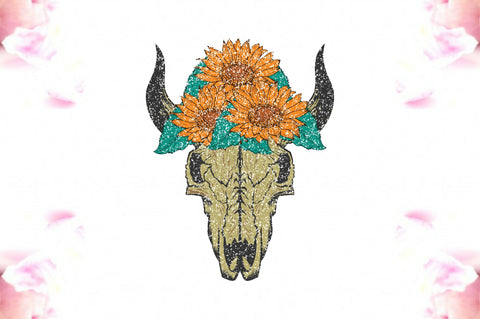 Skull with Sunflower Sublimation Sublimation Jagonath Roy 