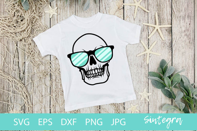 Skull With Sunglasses SVG File Free For Commercial Use SVG Sintegra 