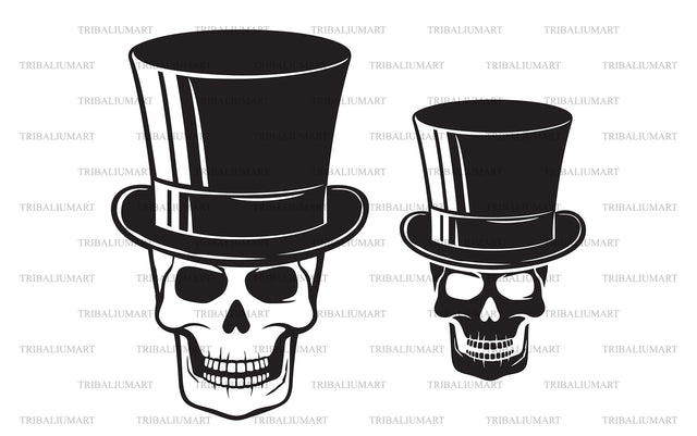 Skull with top cap SVG TribaliumArtSF 