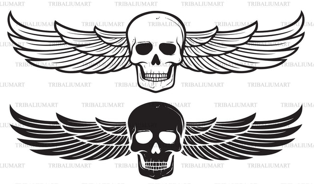 Skull with wings SVG TribaliumArtSF 