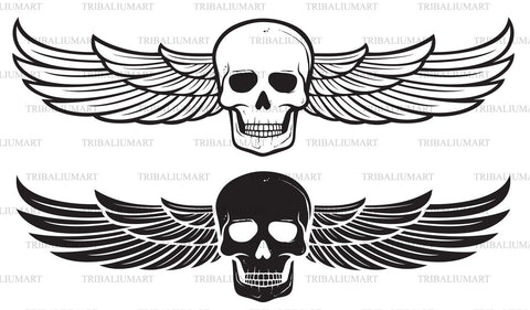 Skull with wings SVG TribaliumArtSF 