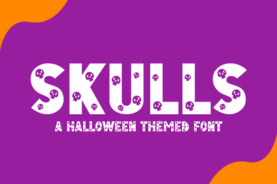 Skulls - A Halloween Font Font Masyafi Studio 
