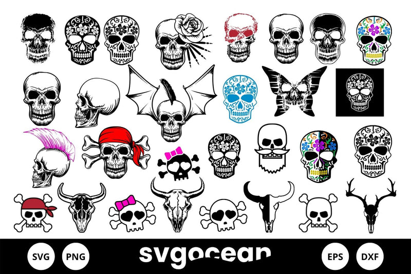 Skulls SVG Bundle SVG SvgOcean 