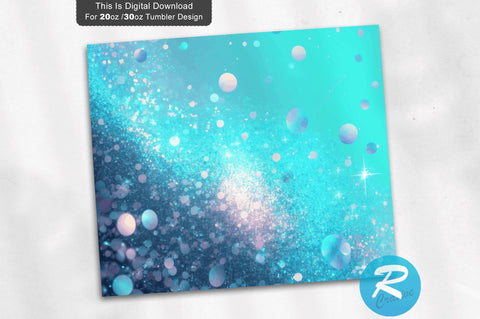 Sky Blue Glitter 20 oz / 30 oz Tumbler PNG Sublimation Regulrcrative 