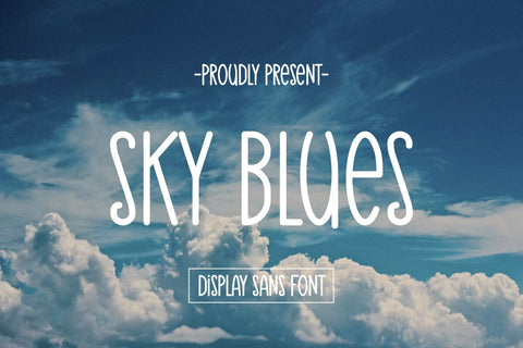 Sky Blues - Display Sans Font Font Masyafi Studio 