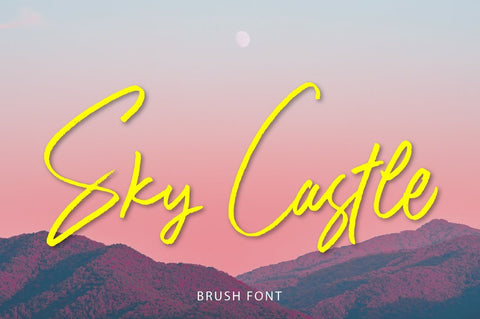 Sky Castle Brush Font Fajri Adi 