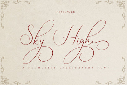 Sky High script Font Akrt Std 