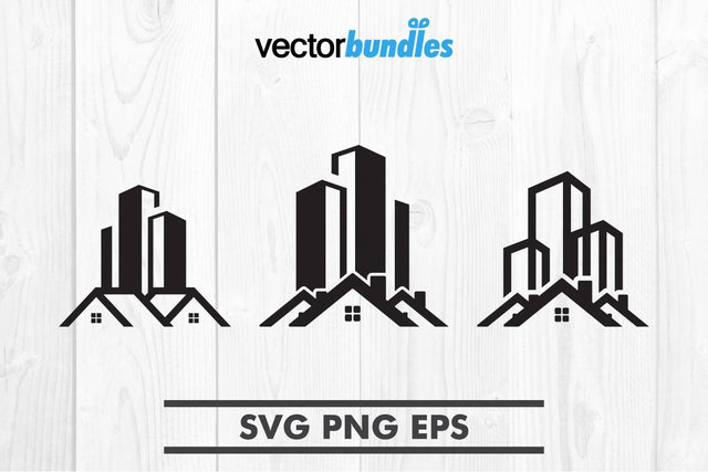 Skyscraper house clip art svg SVG vectorbundles 
