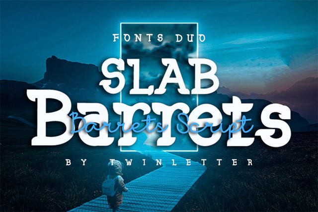 Slab Barrets Font twinletter 