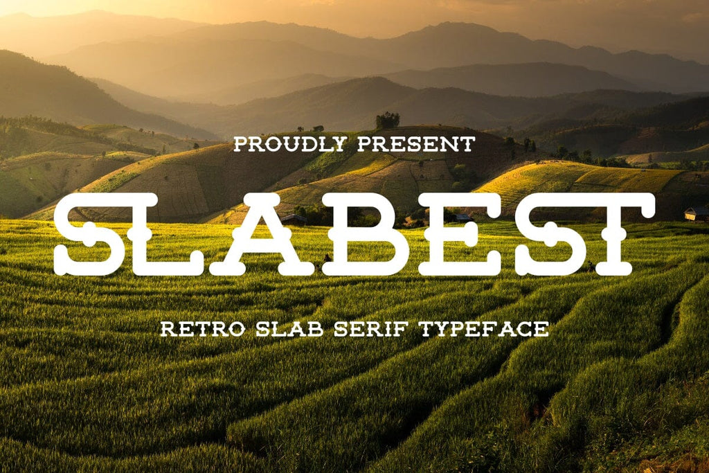 Slab Serif Rough Slabest - Retro Slab Serif Typeface - So Fontsy