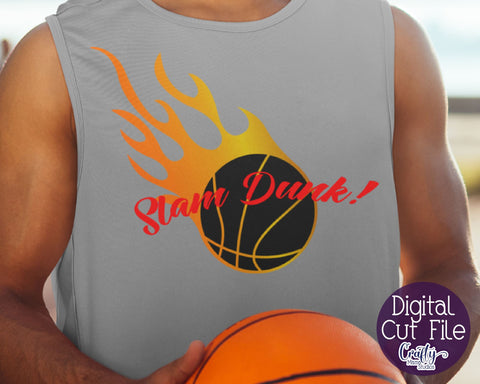 Slam Dunk Svg - Basketball SVG Crafty Mama Studios 