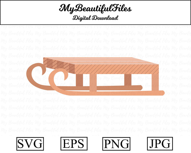 sled - christmas SVG MyBeautifulFiles 