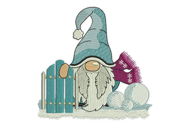 Sled Gnome Embroidery Design, Christmas Machine Embroidery File, Holiday Embroidery Embroidery/Applique DESIGNS NextEmbroidery 
