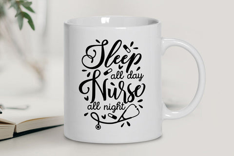 Sleep All Day Nurse All Night SVG SVG VectorSVGdesign 
