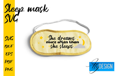 Sleep Mask SVG | Mask SVG | Funny Sleep Mask Quotes SVG Fly Design 