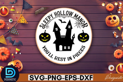 Sleepy hollow manor you'll rest in pieces SVG SVG DESIGNISTIC 