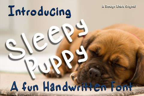 Sleepy Puppy Font Design Shark 