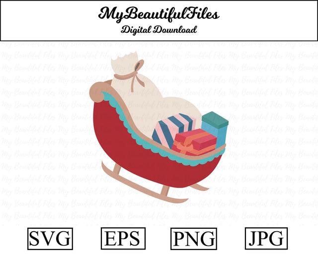 Sleigh - Christmas SVG MyBeautifulFiles 