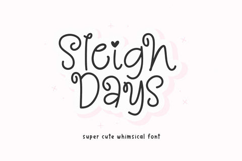 Sleigh Days - Cute Swirls Christmas Font Font KA Designs 
