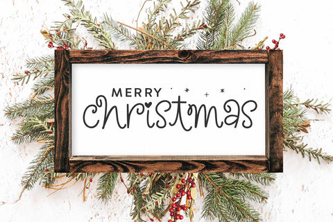 Sleigh Days - Cute Swirls Christmas Font Font KA Designs 