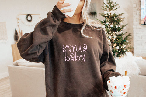 Sleigh Days - Cute Swirls Christmas Font Font KA Designs 