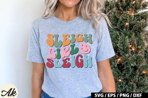 Sleigh girl sleigh Retro SVG SVG akazaddesign 
