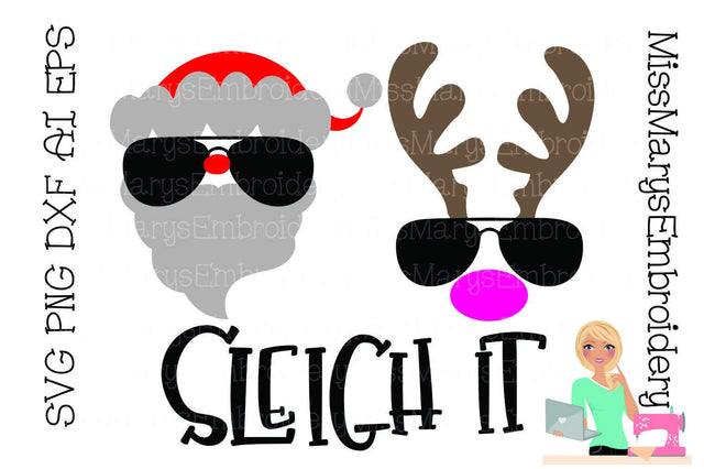 Sleigh It SVG MissMarysEmbroidery 