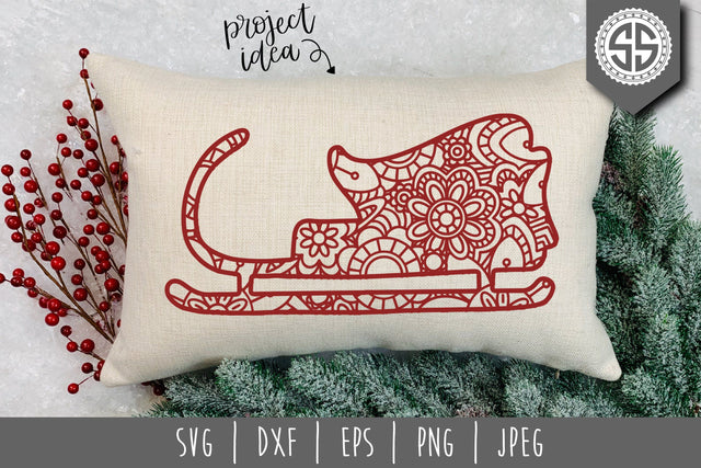 Sleigh Mandala Zentangle SVG SavoringSurprises 